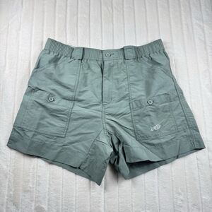 AFTCO Original Fishing Shorts Men's Size 36 Teal 5” Inseam Nylon Comfort Pockets